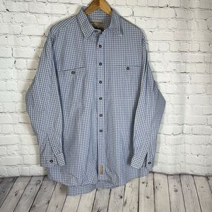 Abercrombie The Big Shirt Saltwater Distressed High Cliff Deep Water Shirt L Lar